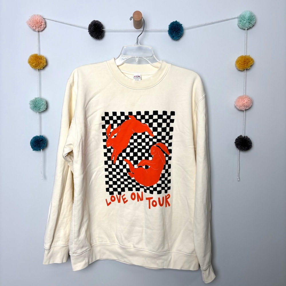 Harry Styles Love On Tour Cream Pullover Sweatshirt